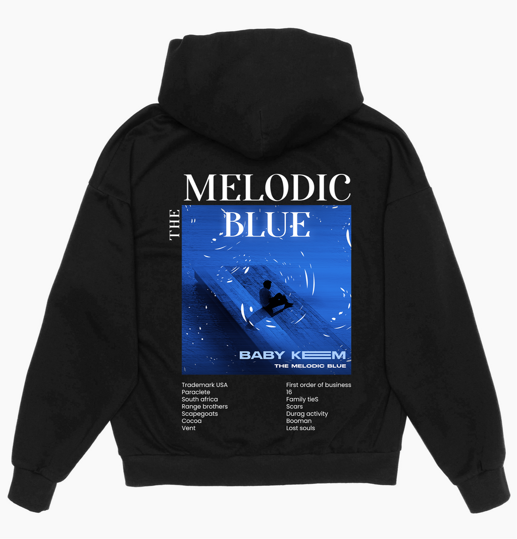 The Melodic Blue - Drop Shoulder Pullover Hoodie